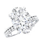4 Carat Oval Shaped Lab Grown Diamond Huge Engagement Ring with IGI Certificate