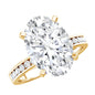 4 Carat Oval Shaped Lab Grown Diamond Huge Engagement Ring with IGI Certificate
