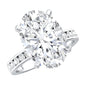 Oval Cut 5 Carat Lab Grown Diamond Big Engagement Ring with IGI Certificate
