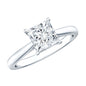Solitaire 1 Carat Princess Cut Lab Grown Diamond Engagement Ring with IGI Certificate