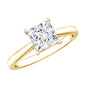 Solitaire 1 Carat Princess Cut Lab Grown Diamond Engagement Ring with IGI Certificate