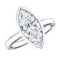 IGI Certified 3 Carat Solitaire Lab Grown Diamond Marquise Cut Engagement Ring