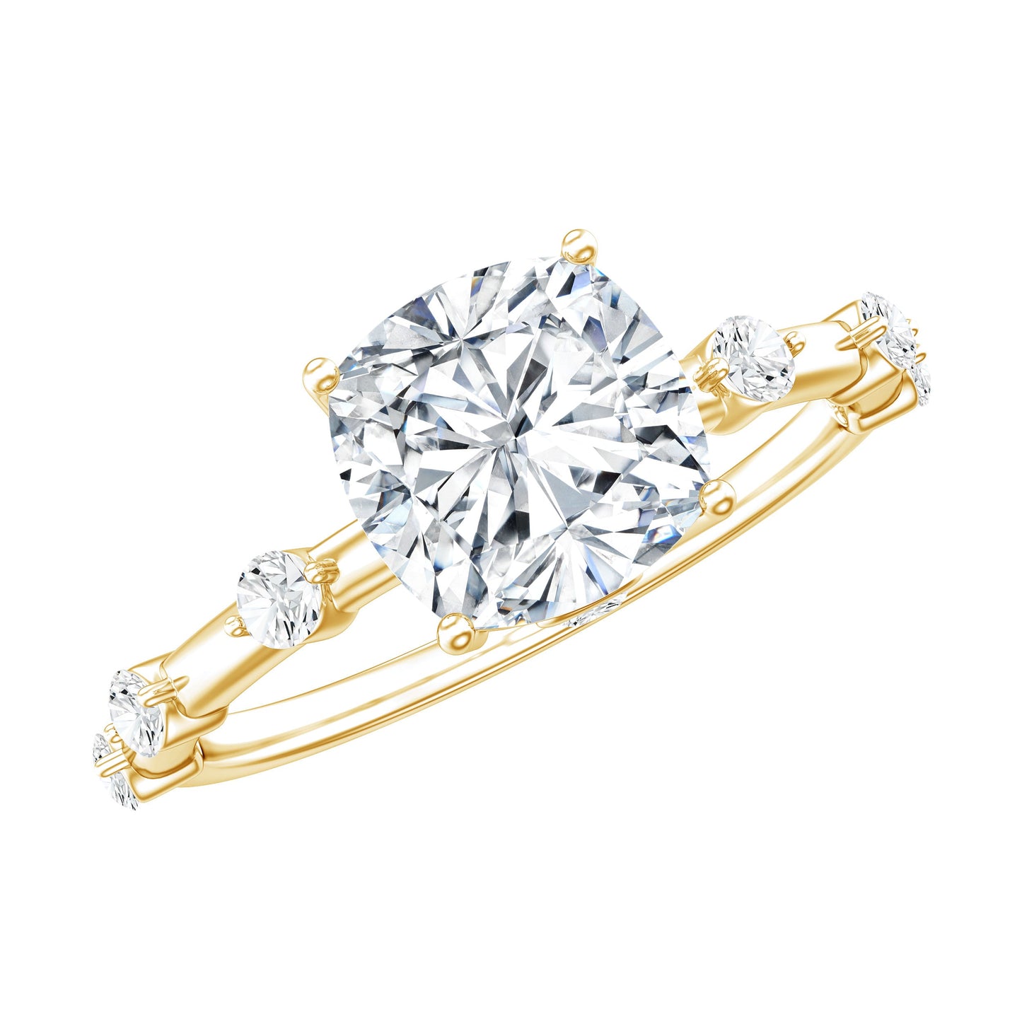 Cushion Cut 2 Carat Lab Grown Diamond Solitaire Engagement Ring with IGI Certificate