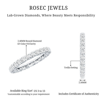 Certified Lab Created Diamond Eternity Wedding Band