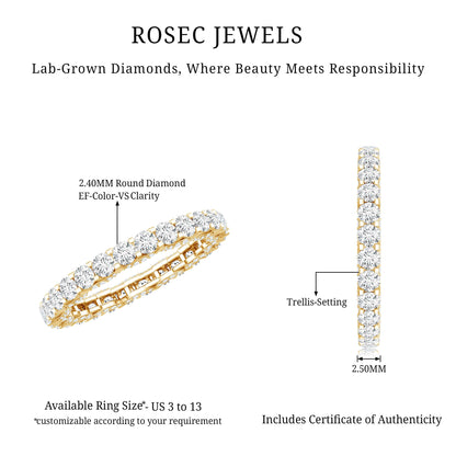Certified Lab Created Diamond Eternity Wedding Band