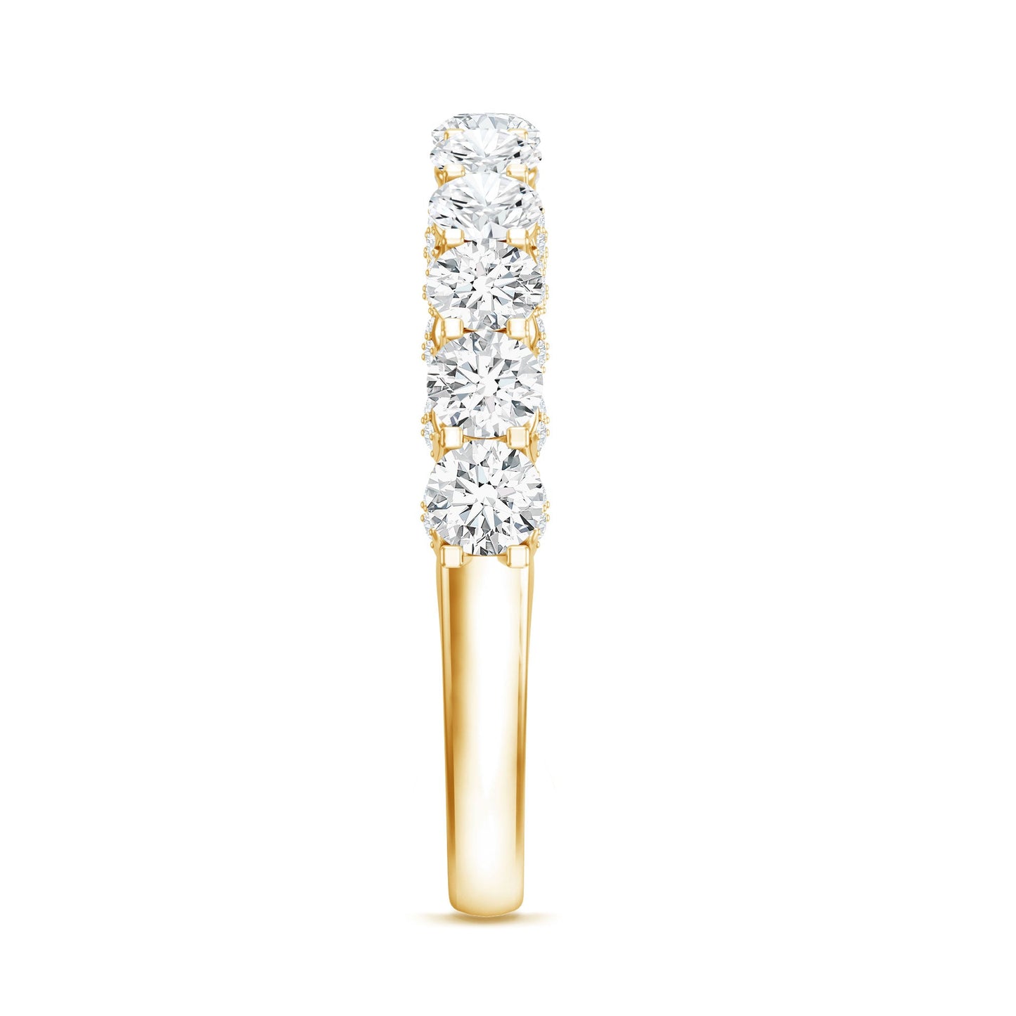 Lab Grown Diamond Half Eternity Wedding Band for Women