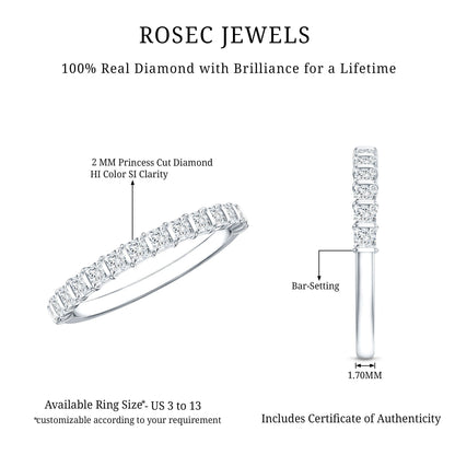 Princess Cut Diamond Anniversary Band Ring