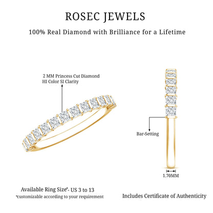 Princess Cut Diamond Anniversary Band Ring