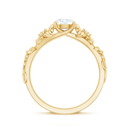 Designer Moissanite Flower Engagement Ring for Women