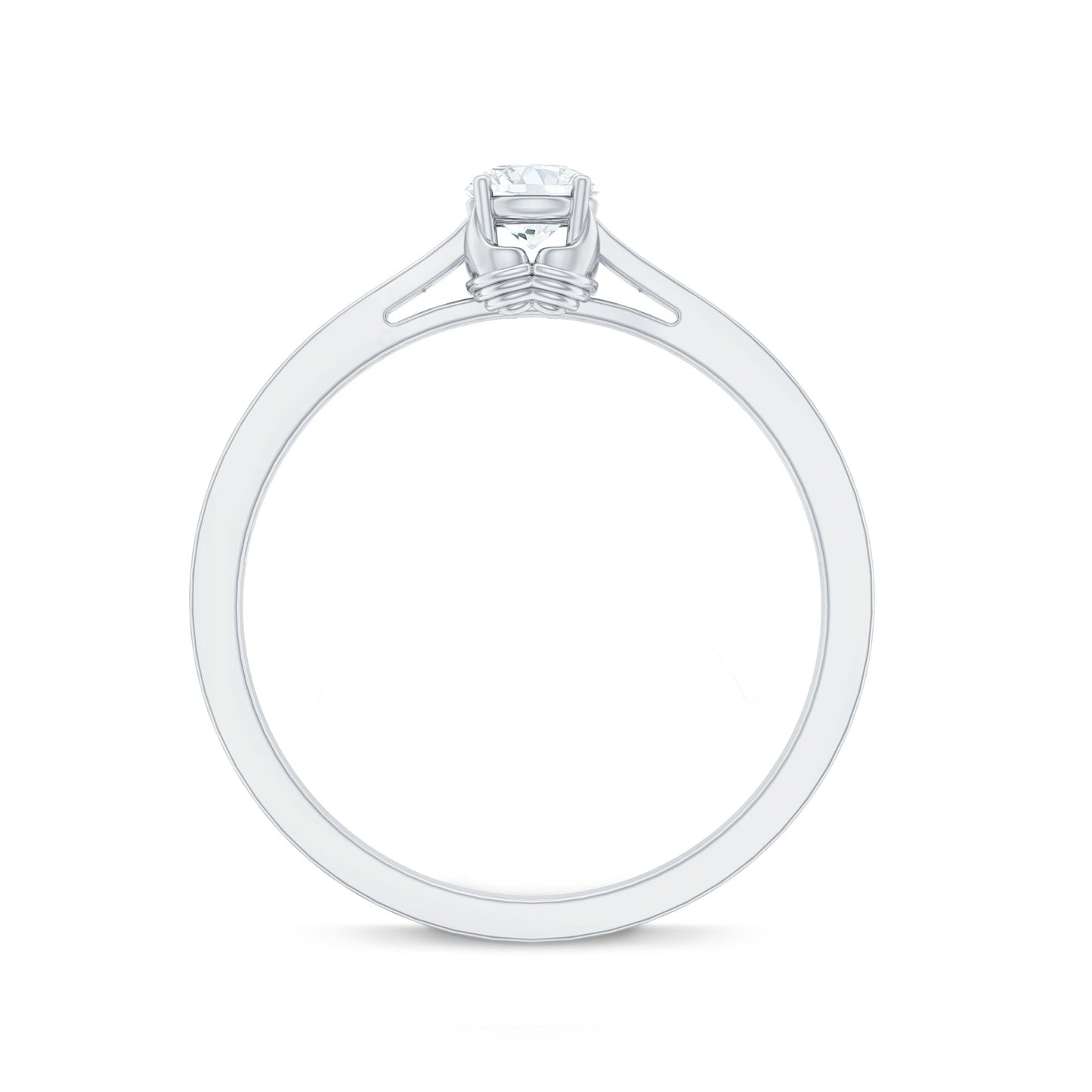 Minimal Round Diamond Promise Ring