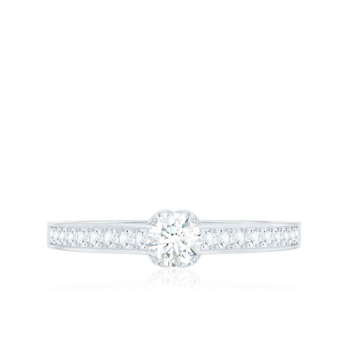 Minimal Round Diamond Promise Ring
