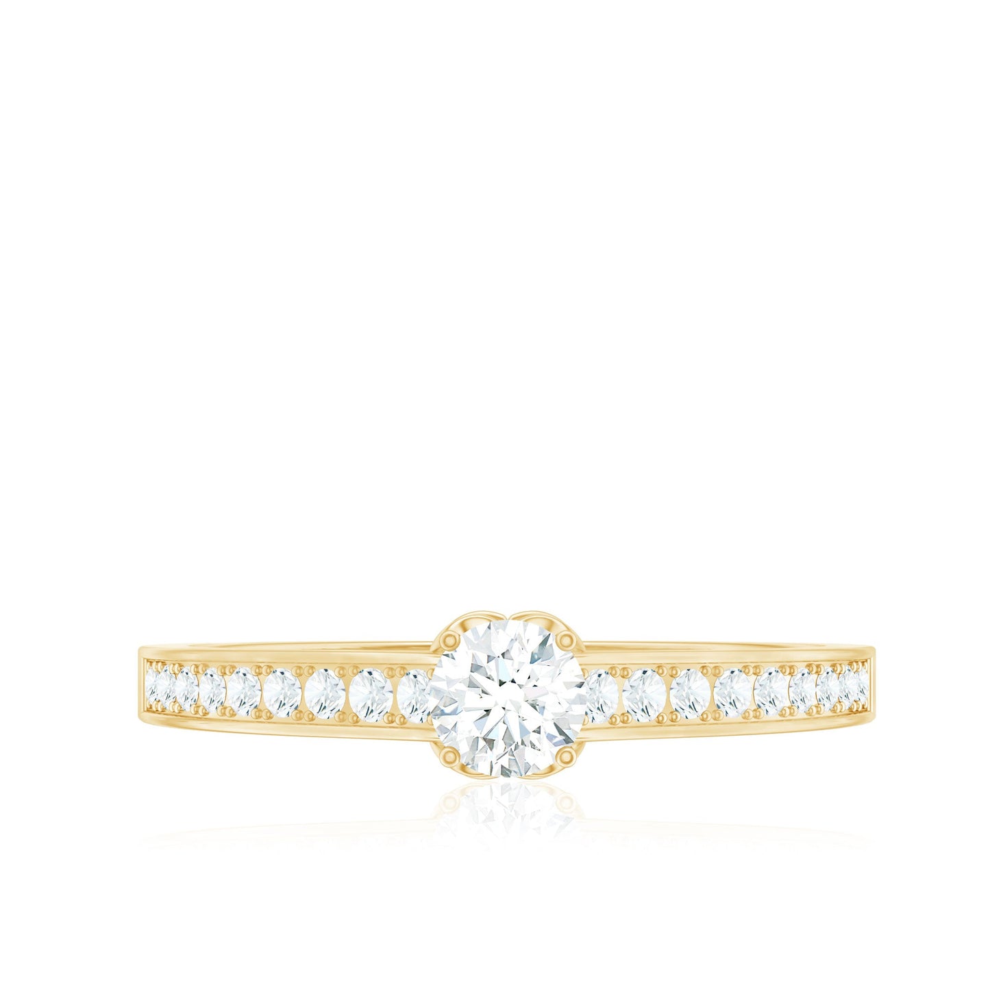 Minimal Round Diamond Promise Ring