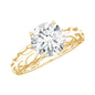 1 Carat Solitaire Moissanite Engagement Ring with Filigree Band