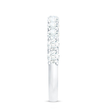 Trellis Set Moissanite Half Eternity Ring