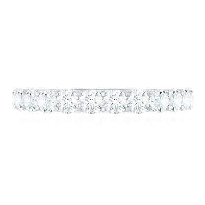 Trellis Set Moissanite Half Eternity Ring
