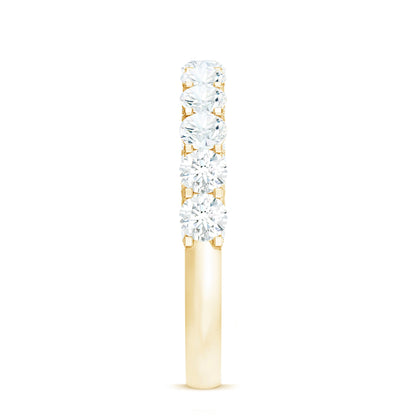 Trellis Set Moissanite Half Eternity Ring