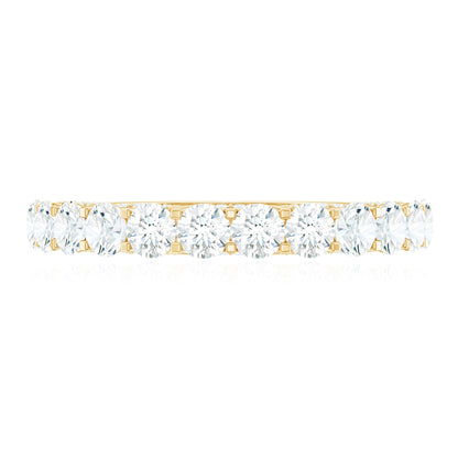 Trellis Set Moissanite Half Eternity Ring