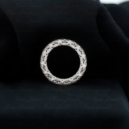 Trellis Set Moissanite Full Eternity Band Ring