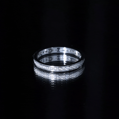 Channel Set Moissanite Eternity Band for women