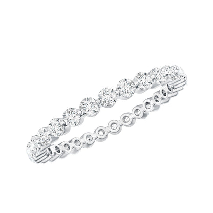 Round Cut Moissanite Full Eternity Band Ring