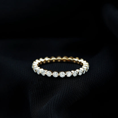 Round Cut Moissanite Full Eternity Band Ring