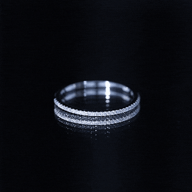 Moissanite Minimal Eternity Stackable Ring