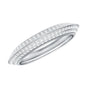 Pave Set Moissanite Eternity Band with Milgrain Detailing