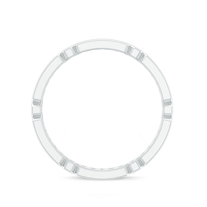 Classic Moissanite Full Eternity Ring in Pin Point Setting