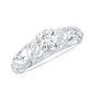 Vintage Inspired 0.98 Carat Moissanite Engagement Ring for Women