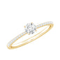 Certified 0.5 Carat Round Moissanite Solitaire Promise Ring