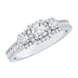 Vintage Style Moissanite 3 Stone Engagement Ring