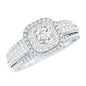Lab Grown Diamond Retro Engagement Ring with Double Halo