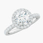 Classic Moissanite Halo Engagement Ring for Women