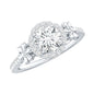 Certified 1.3 Carat Moissanite Floral Engagement Ring for Women
