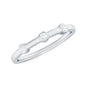 Certified Moissanite Three Stone Stackable Ring in Bezel Setting