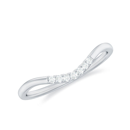 Natural Diamond Curved Enhancer Ring for Women
