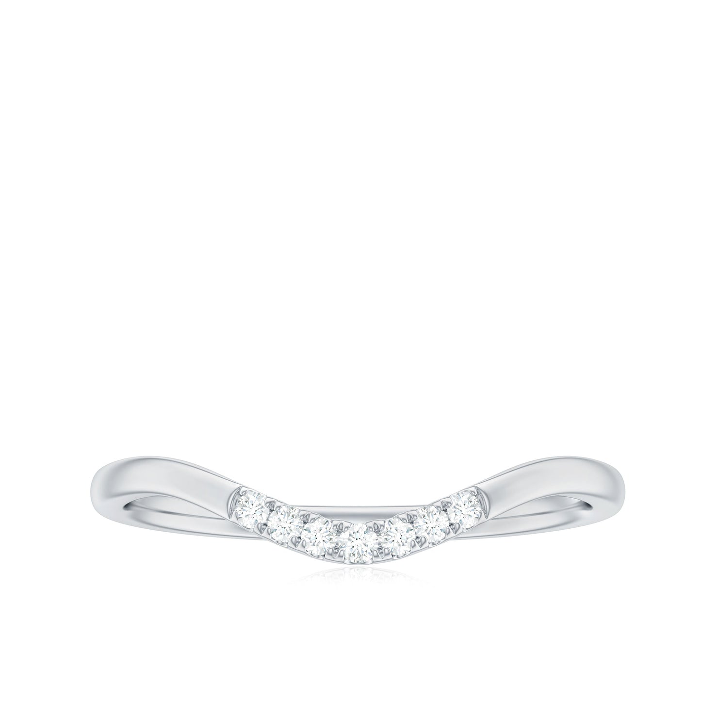 Natural Diamond Curved Enhancer Ring for Women