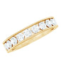 Channel Set Moissanite Half Eternity Band