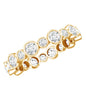 Certified Round Cut Moissanite Eternity Stackable Ring For Her
