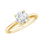Round Shaped Moissanite Solitaire Engagement Ring