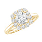 Classic Moissanite Halo Engagement Ring in Double Prong Setting