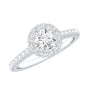 Classic Moissanite Halo Engagement Ring