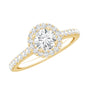 Classic Moissanite Halo Engagement Ring