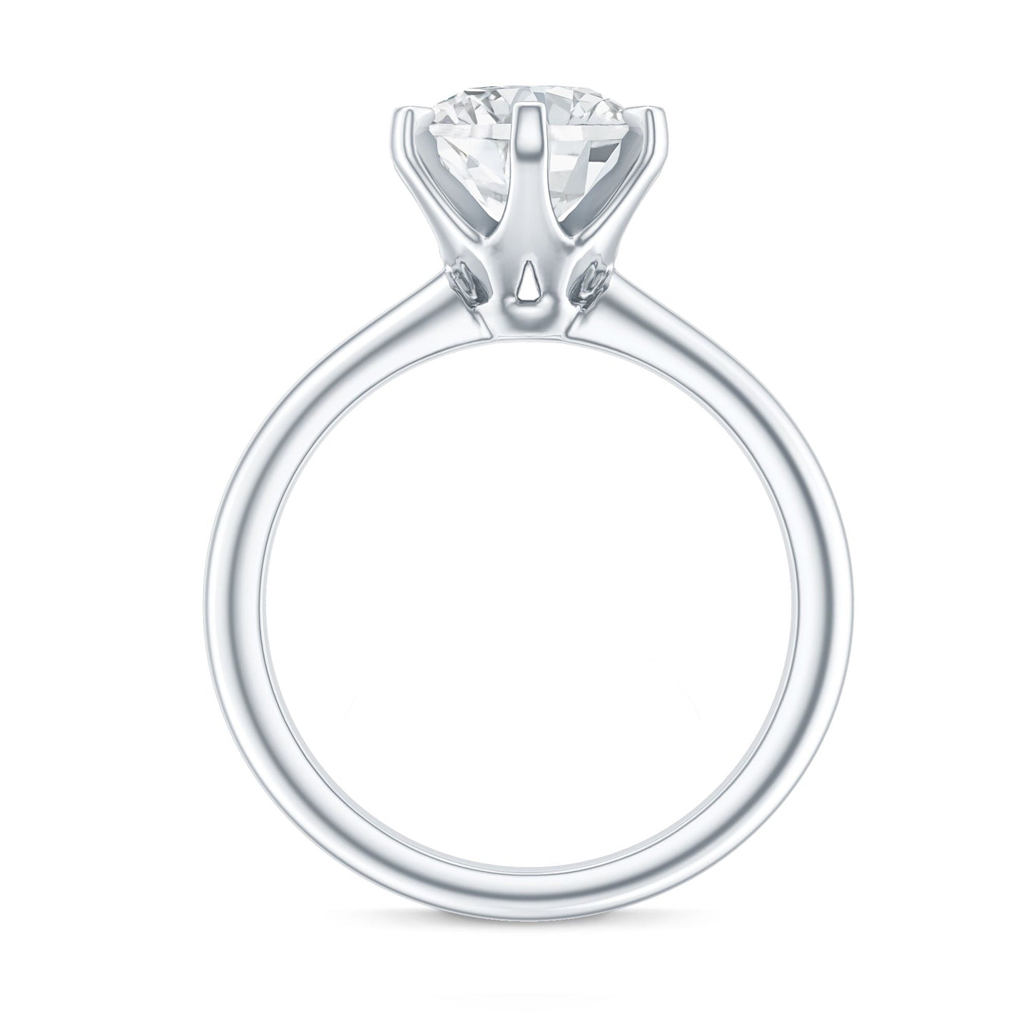 2 CT Moissanite Solitaire Engagement Ring in 6 Prongs