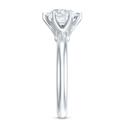 2 CT Moissanite Solitaire Engagement Ring in 6 Prongs