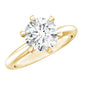 2 CT Moissanite Solitaire Engagement Ring in 6 Prongs