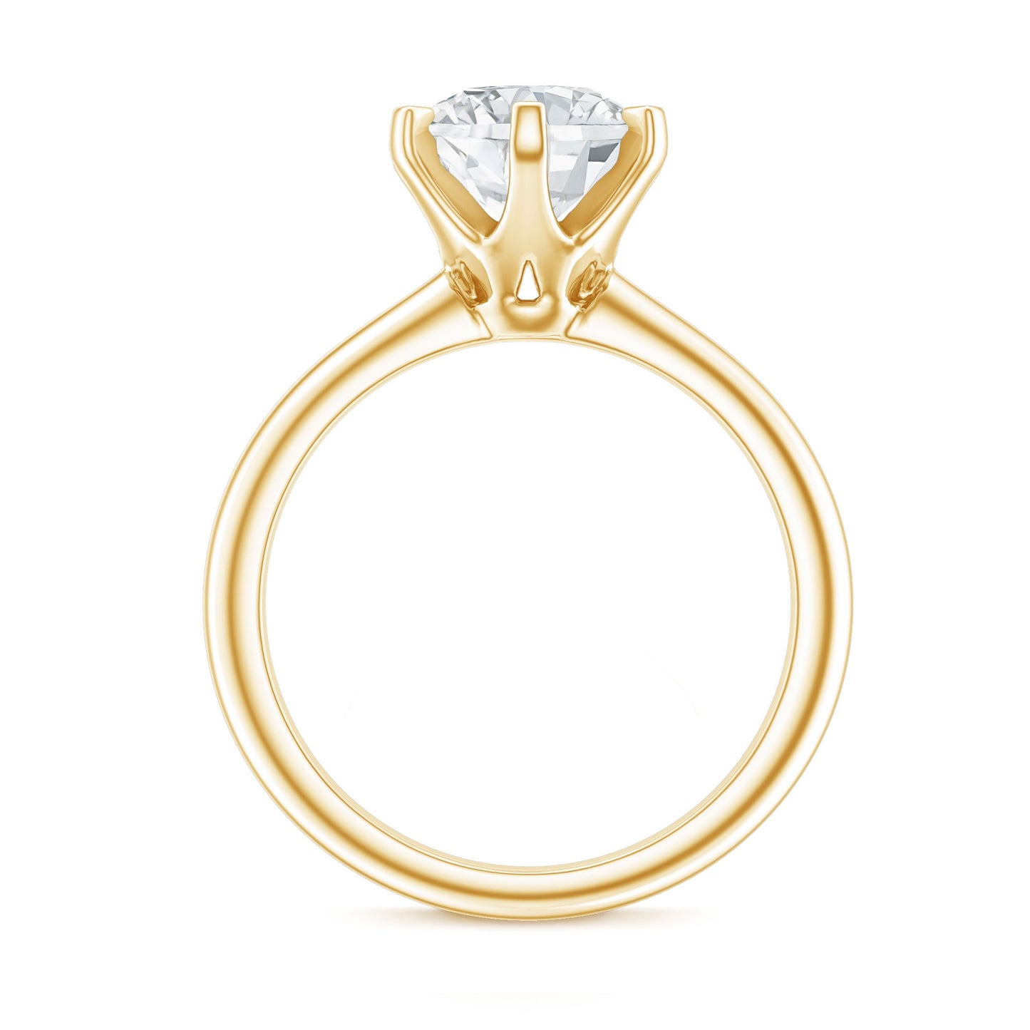2 CT Moissanite Solitaire Engagement Ring in 6 Prongs