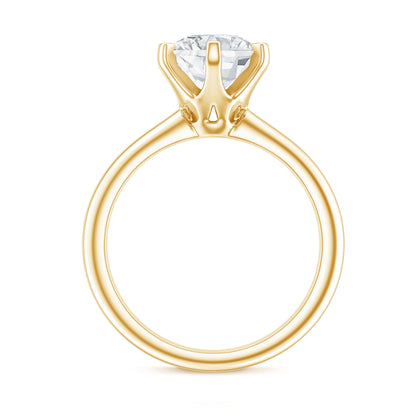 2 CT Moissanite Solitaire Engagement Ring in 6 Prongs