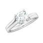 1.3 Carat Round Moissanite Solitaire Engagement Ring in Reverie Setting