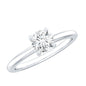 Certified 0.9 Carat Moissanite Solitaire Promise Ring for Her
